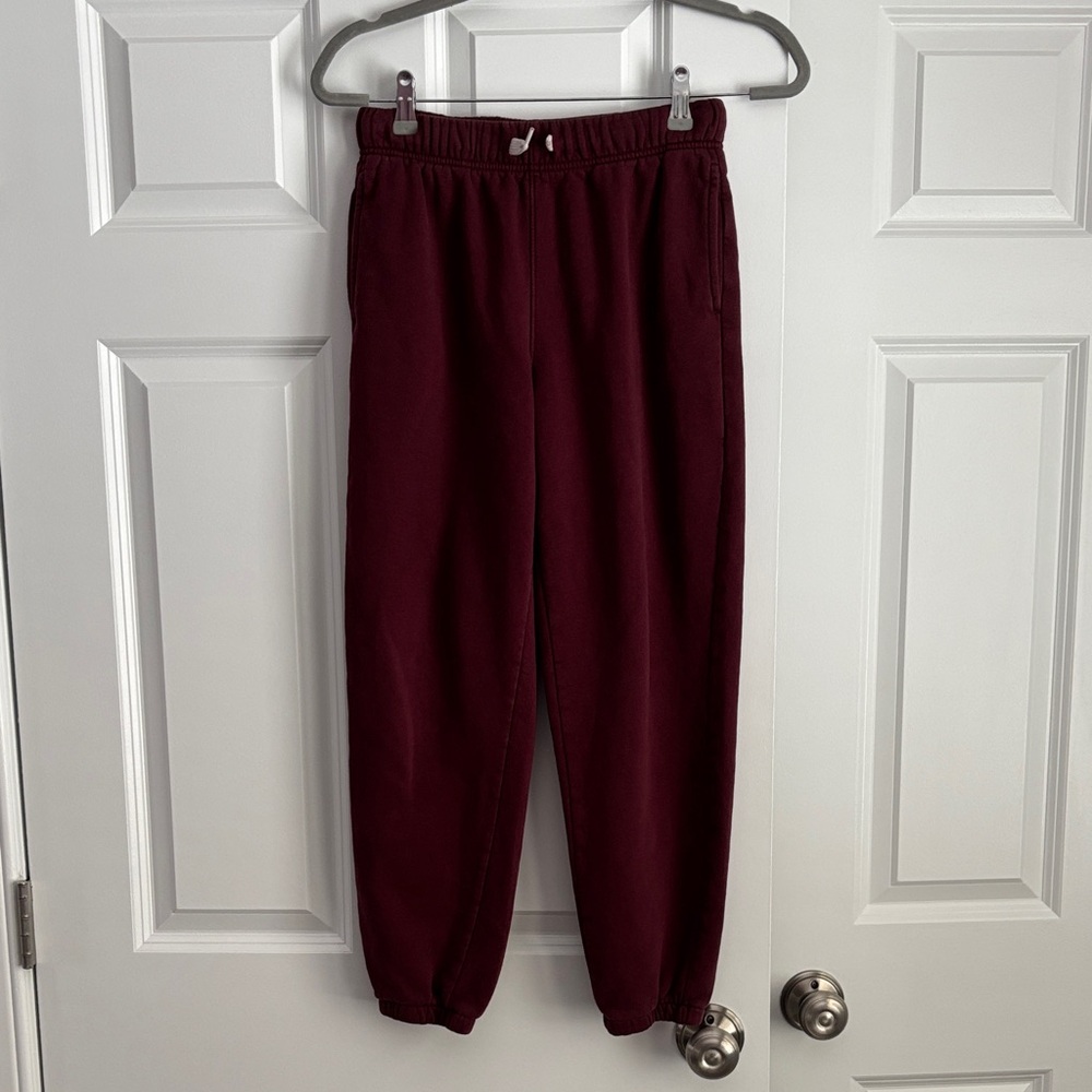 Kids Maroon Jogger Pants